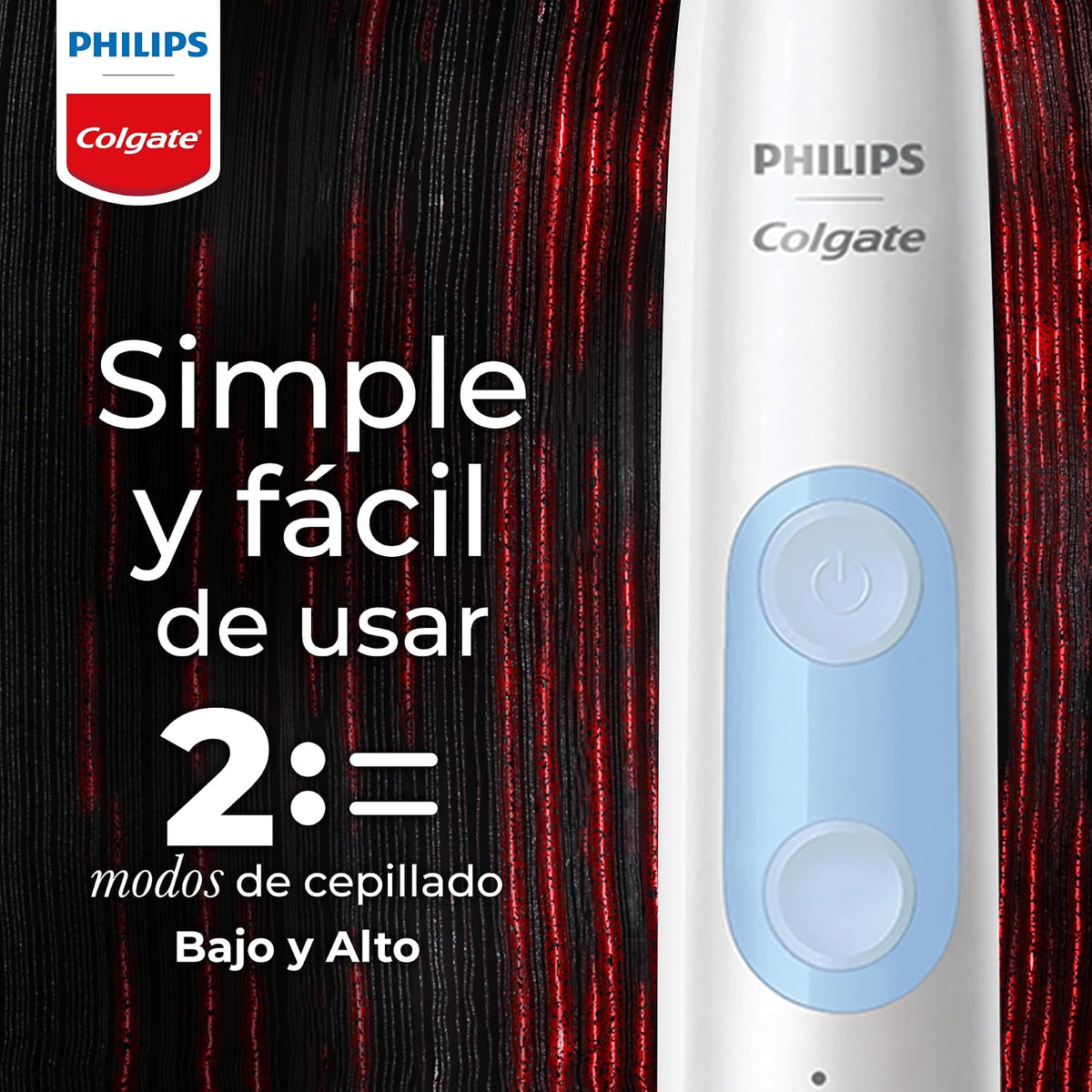 Cepillo de Dientes Eléctrico Philips Colgate SonicPro 40 2 pack | Remueve 600% Más Placa y Mejora de la Salud de las Encías, 62.000 Movimientos por Minuto, 2 Modos de Cepillado