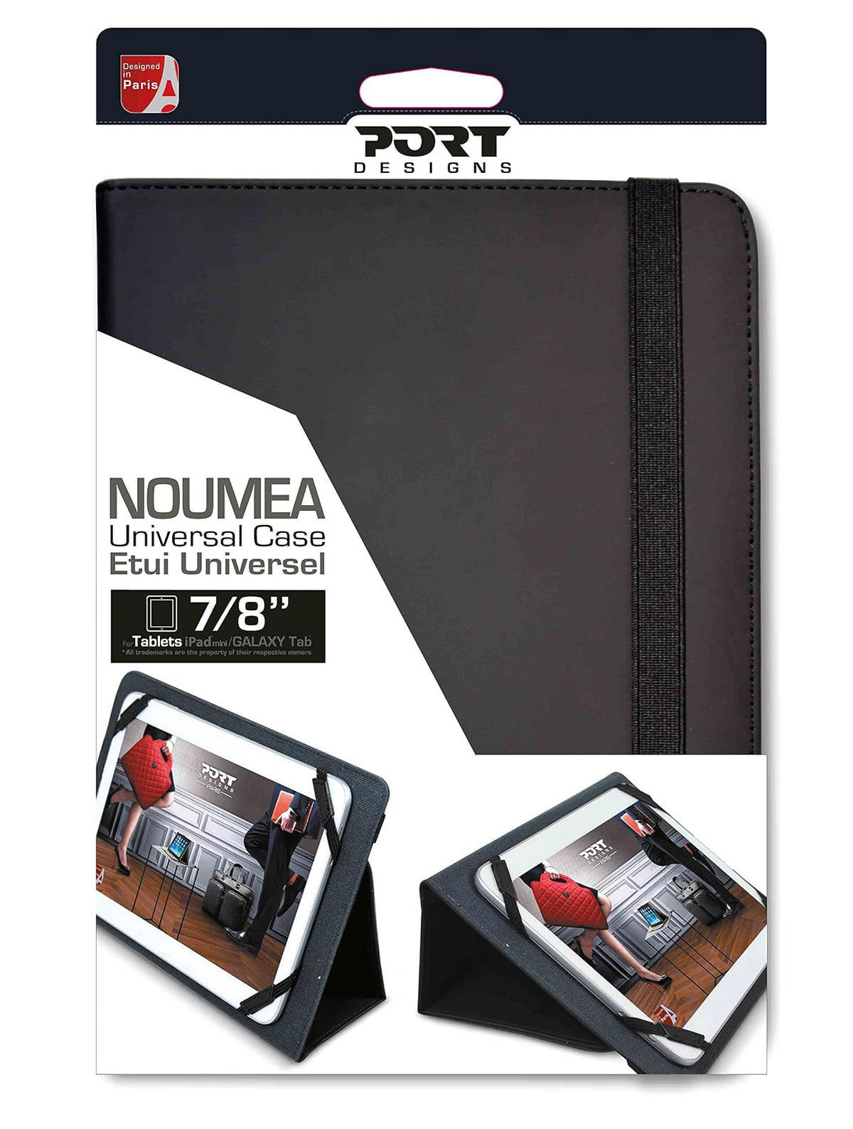 Port 201310 Noumea Folio/Funda Universal Tablet 7/8", Negro