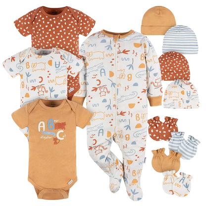 Gerber Set de Regalo para Bebé, 100% Algodón, 12 Piezas - 3-6 Meses - ABC