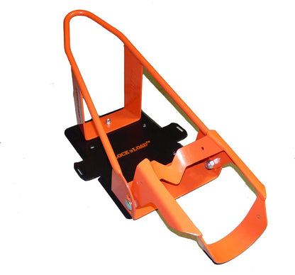 Lock N Load (BK100 - Calza de Rueda de Motocicleta de Lujo Naranja/Negro