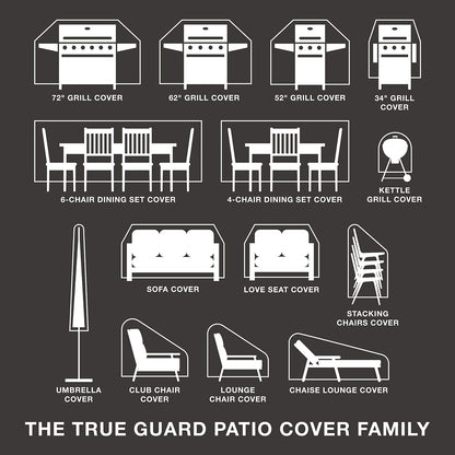 True Guard - Funda para muebles de patio, juegos de comedor de 4 sillas