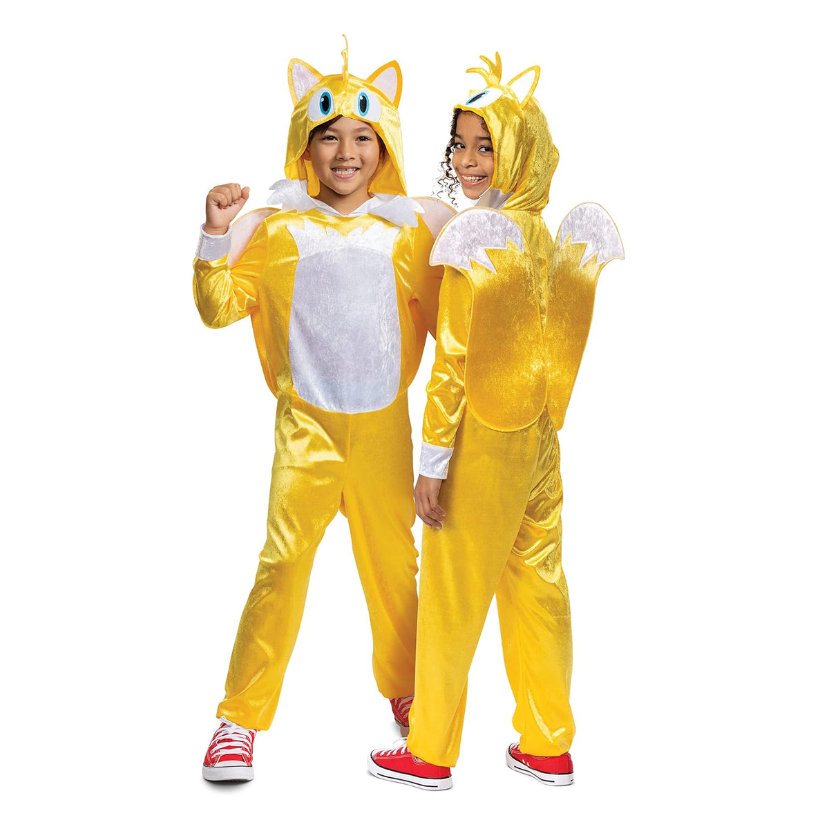 Disfraz de Sonic Tails, disfraz oficial de la película Sonic y tocado, talla M para niños (7-8)