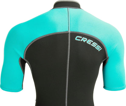 Cressi Hombre y Mujeres; Traje de Neopreno con Cremallera Frontal Completa para natación, esnórquel, Buceo - Lido Short: diseñado en Italia