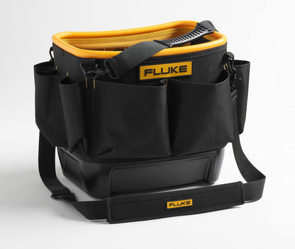 Bolsa Organizadora Profesional Fluke TB25 Cubo Rígido 5.2 Gal (≈20 l) 28 Bolsillos Fondo impermeable y Cuerpo de Poliéster 600D Ideal para Herramientas de Campo