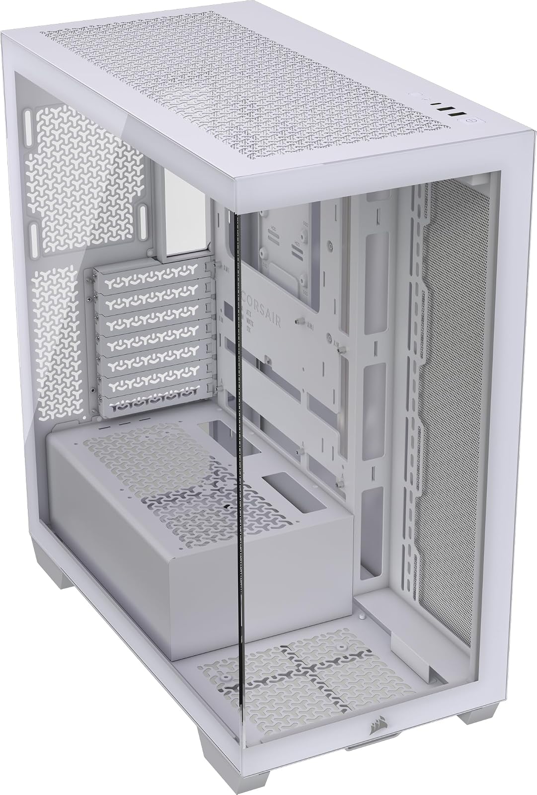Corsair 3500X ARGB Gabinete PC ATX Doble Cámara Cristal Templado - Solo funda - Blanco