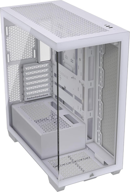 Corsair 3500X ARGB Gabinete PC ATX Doble Cámara Cristal Templado - Solo funda - Blanco