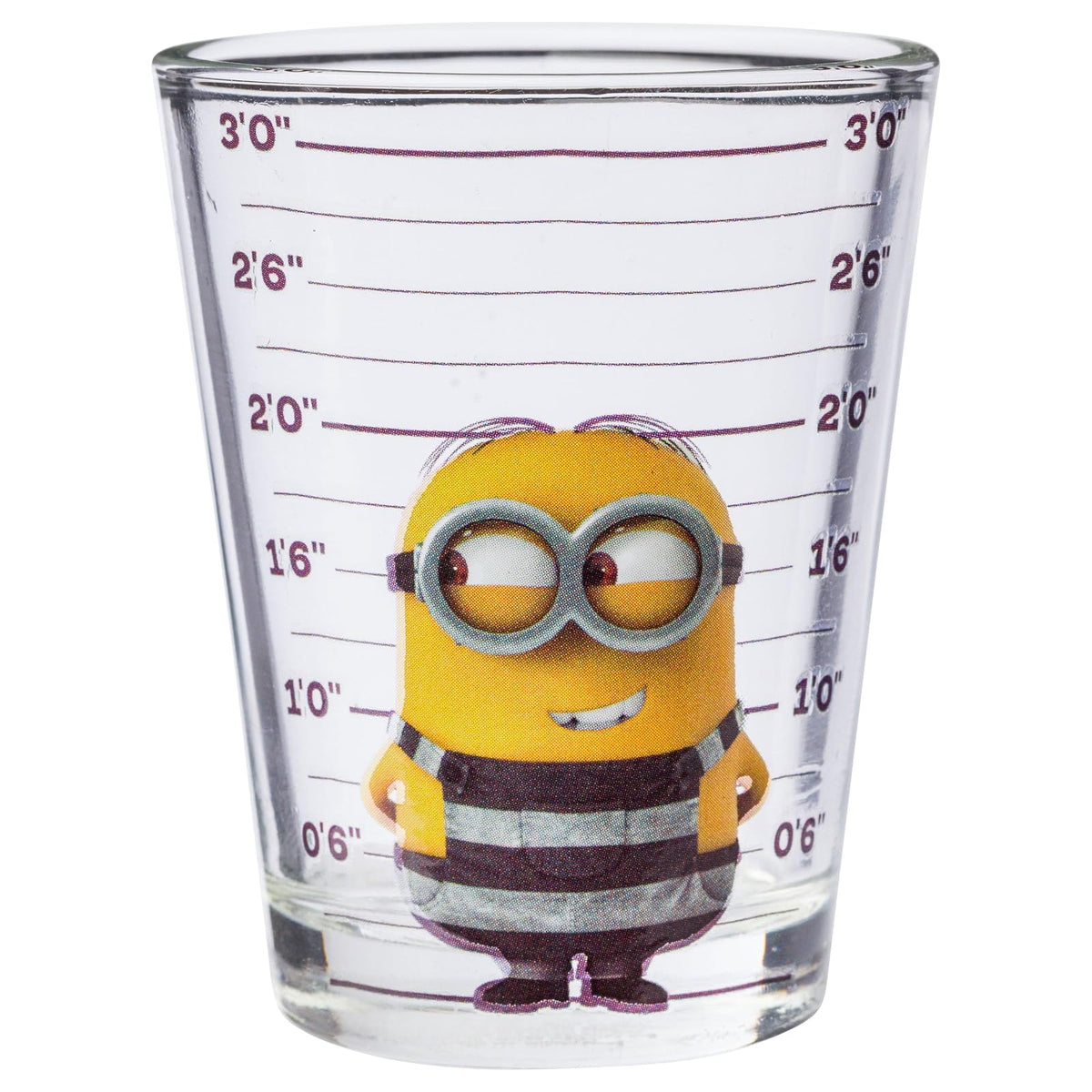 Minion de Mi villano favorito, foto de identificación policial, minis, vaso para tragos, Multicolor, 29.57ml, 1