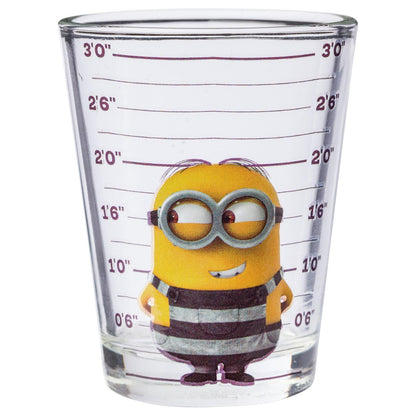 Minion de Mi villano favorito, foto de identificación policial, minis, vaso para tragos, Multicolor, 29.57ml, 1