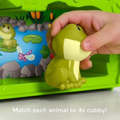 Fisher-Price Little People Estuche de Animalitos del Bosque, Set de Juego Portátil, 8 Figuras de Animales, Juguete para Bebés de 1 Año en Adelante