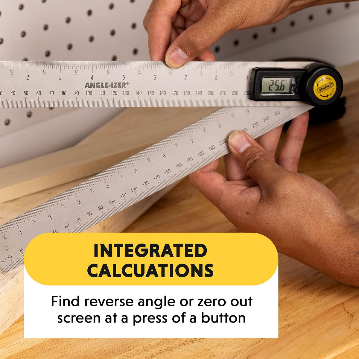 General Tools & Instruments 823 Digital Angle Finder Rule, 10-Inch
