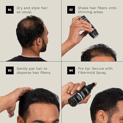TOPPIK Fibras de construcción de pelo, Café Oscuro, 1.94 oz.