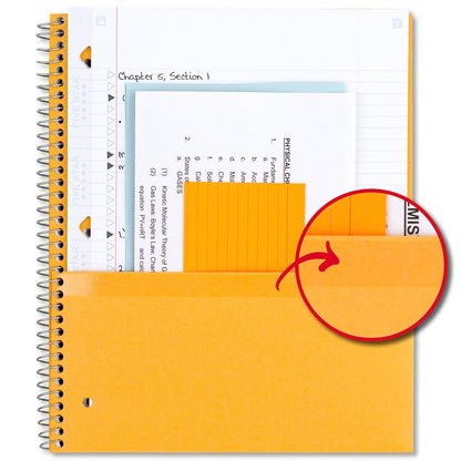 Five Star Cuaderno espiral + aplicación de estudio, paquete de 2, 3 temas, papel rayado universitario, 8-1/2 x 11 pulgadas, 150 hojas, lucha contra el sangrado de tinta, cubierta resistente al agua