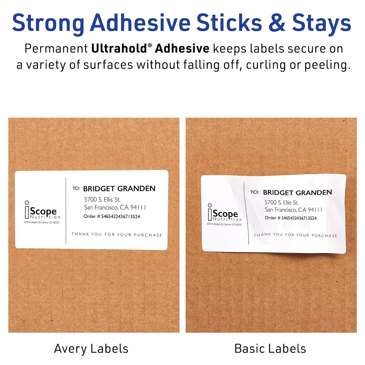 Avery Etiquetas de correo resistentes a la intemperie, tecnología TrueBlock, impresoras láser, 5-1/2 pulgadas x 8-1/2 pulgadas, 1000 etiquetas