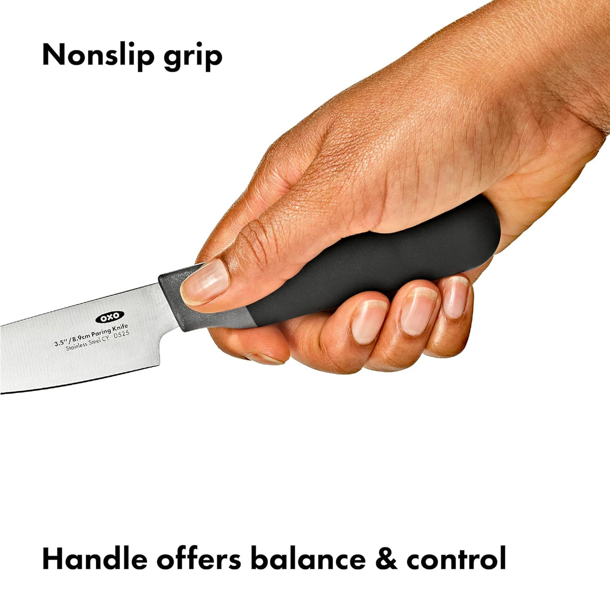 OXO Good Grips - Cuchillo de pelar de 3.5 pulgadas con funda de bloqueo