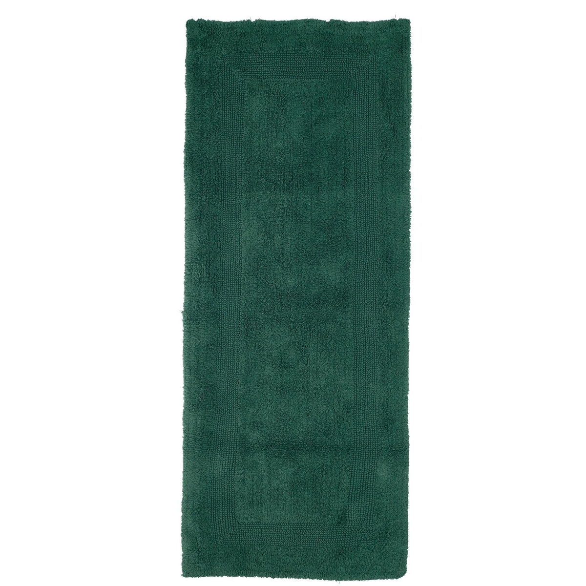 Lavish Home 67-0019-G Reversible Long Bath Rug, Green, 24" x 60"