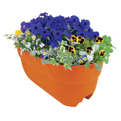 EMSCO Group Bloomers - Macetero de con Agujeros de Drenaje, Maceta de Resina Resistente a la Intemperie de 24 Pulgadas, Terracota