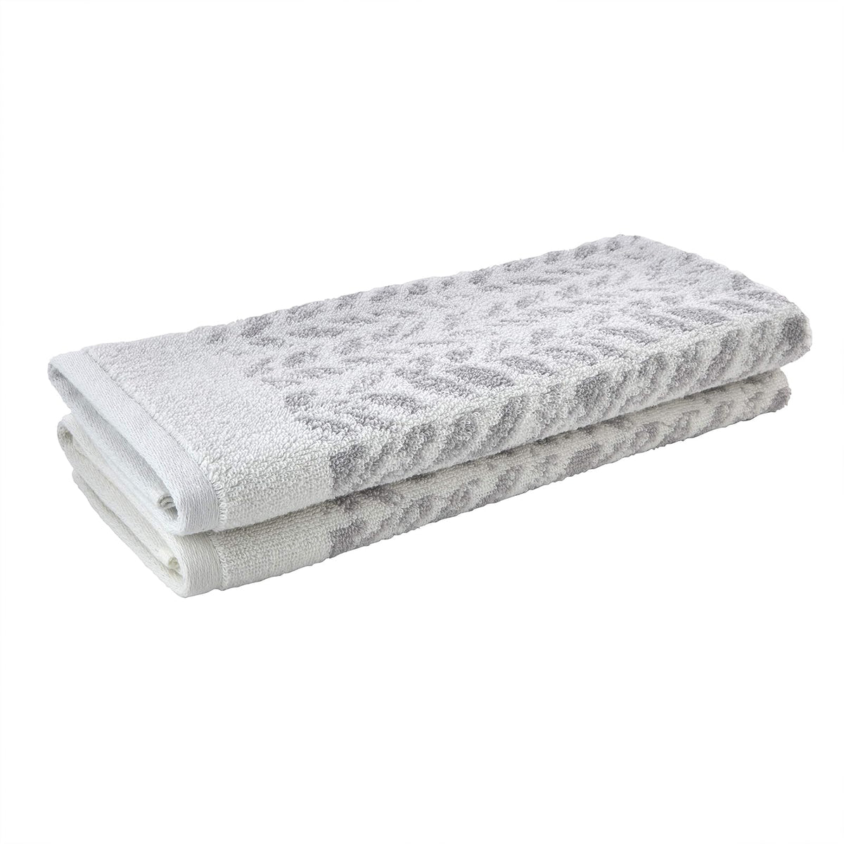SKL Home by Saturday Knight Ltd. Toalla de Mano de Hojas envejecidas, Gris, 16 x 26 Pulgadas, 2 Unidades (Paquete de 1)