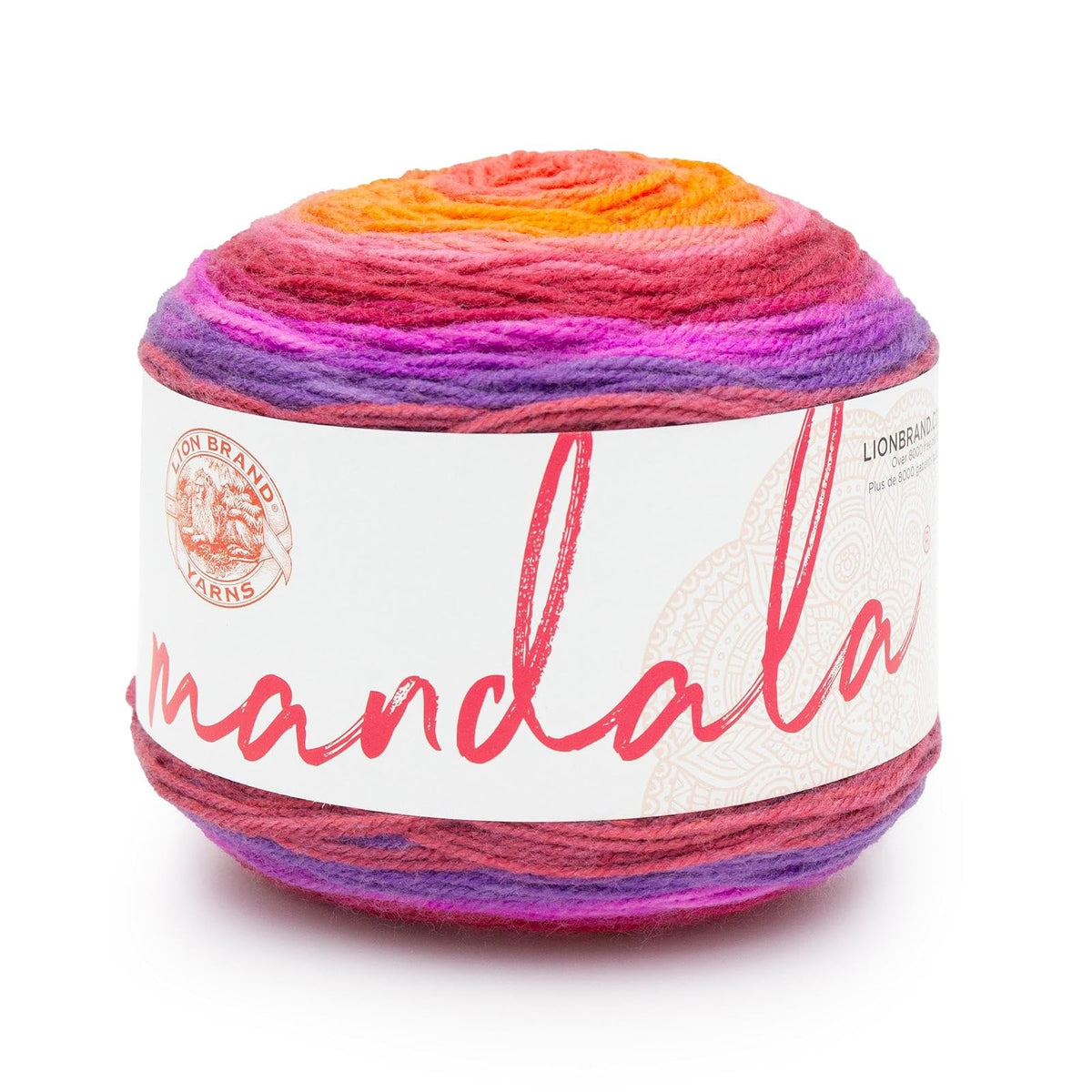 Lion Brand Mandala DK Estambre Ligero Autorayas para Tejer y Crochet - 1 paquete - Andorian