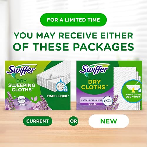 Swiffer Sweeper Paños Multiusos Refill para Pisos, Aroma Lavanda Vainilla, 52 Piezas