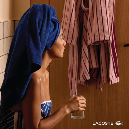 Lacoste Heritage Supima - Paño de Lavado de algodón, Verde cocodrilo, 13 x 13 Pulgadas