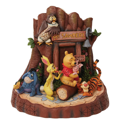 Enesco Disney Traditions by Jim Shore Winnie The Pooh Mount Sanders - Figura Tallada por corazón, 7.48 Pulgadas, Multicolor