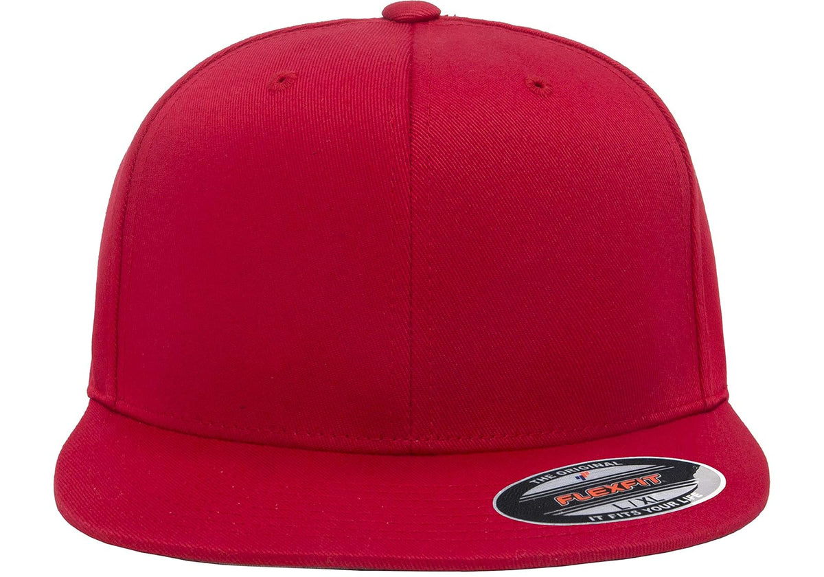 Flexfit Pro-béisbol en el Campo Gorro/Sombrero para para Hombre | Buckram duro, estructurado, espalda cerrada, ajuste elástico, pico plateado