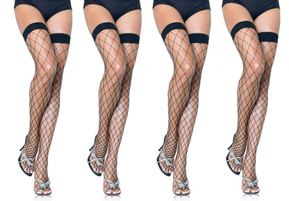 Leg Avenue Medias de malla para mujer