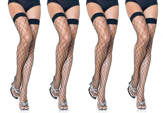 Leg Avenue Medias de malla para mujer