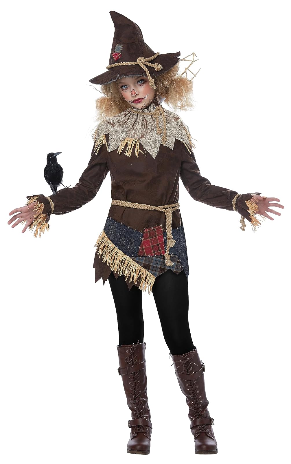 Creepy Scarecrow Costume for Girls Medium