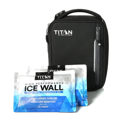 Arctic Zone Titan Fridge Lonchera Vertical con Paredes de Hielo - Mediano - Negro