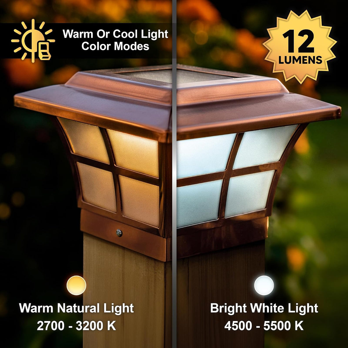 Classy Caps SL079C - Tapa de poste solar Prestige chapada, 4 x 4 pulgadas, cobre
