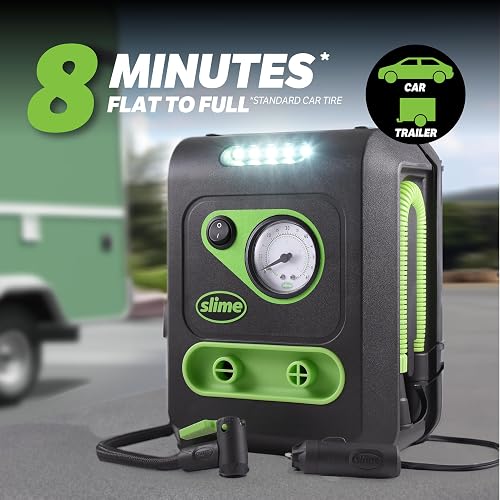 Slime 40034 Inflador 12V de Neumáticos y de Uso Multiple
