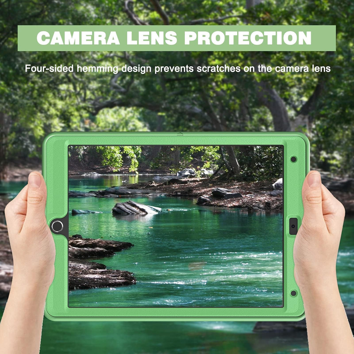 ORIbox Morandi - Funda para iPad 7ª y iPad 8ª y iPad 9ª generación [10.2 Pulgadas], Cuerpo Completo, a Prueba de Golpes, protección contra caídas 3 en 1 con Soporte de 360°/Correa de Mano