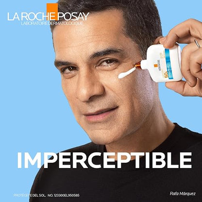 La Roche-Posay Anthelios UVAIR SPF 50+, Serum Protector Solar invisible 50 ml. Textura ligera. Con Ácido Hialurónico, Niacinamida y Vitamina E.