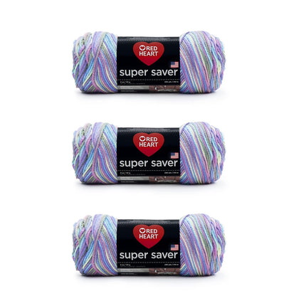 Red Heart Super Saver Estambre Acrílico, Paquete de 3 - Monet