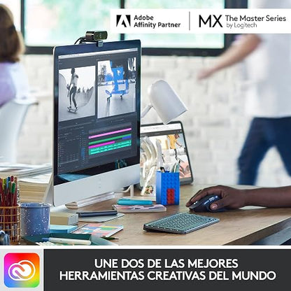 Logitech MX Keys Mini Teclado Inalámbrico Minimalista Iluminado, Compacto, Bluetooth, Retroiluminado, USB-C, Compatible con Apple macOS, iOS, Windows, Linux, Android, de Metal - Rosa