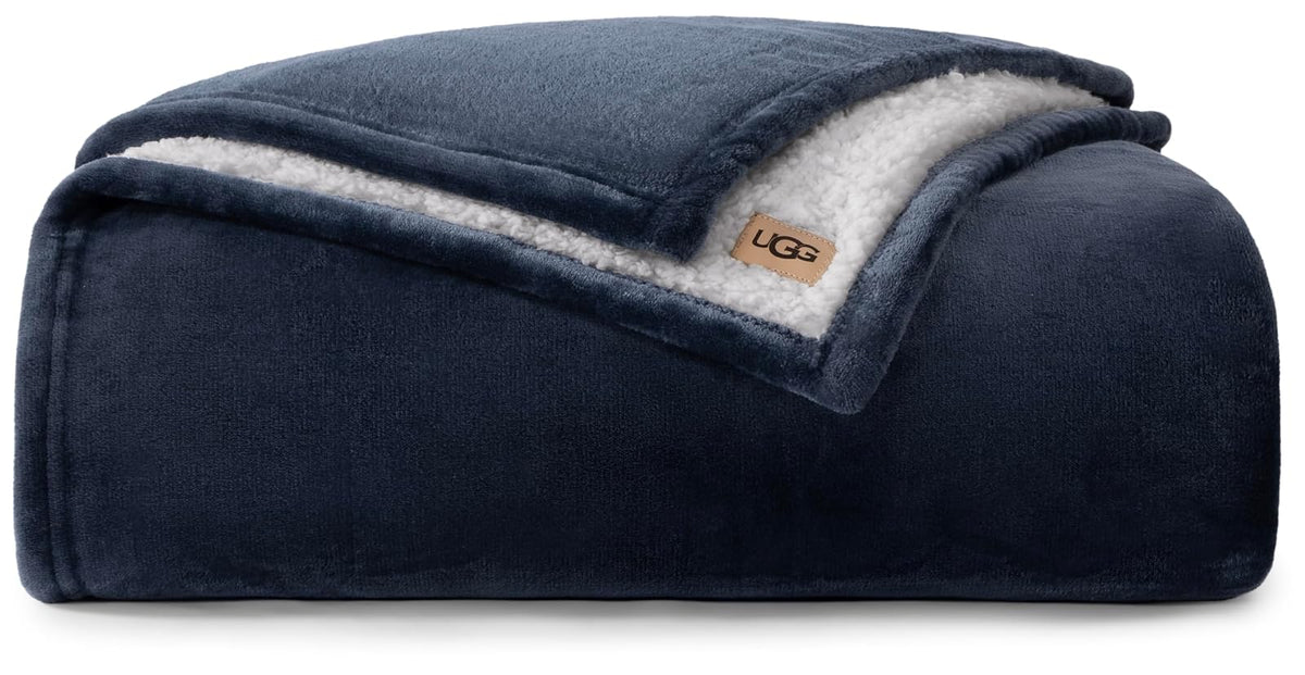 UGG Ariana - Manta de Forro Polar para Cama Individual/Individual XL, mullida, Reversible, Suave, acogedora, de Felpa Grande, cálida y de Gran tamaño, Lavable a máquina, decoración de recámara o Cama