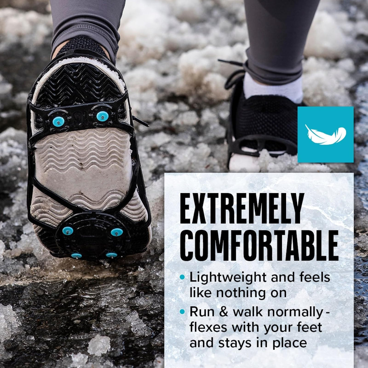 Due North Everyday G3 - Tacos de Hielo para Zapatos y Botas, Puntas de tracción para Hombres y Mujeres para Mejorar el Agarre en la Nieve y el Hielo