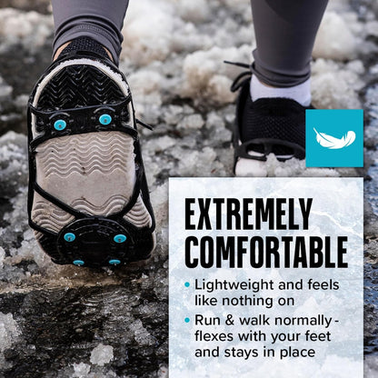 Due North Everyday G3 - Tacos de Hielo para Zapatos y Botas, Puntas de tracción para Hombres y Mujeres para Mejorar el Agarre en la Nieve y el Hielo