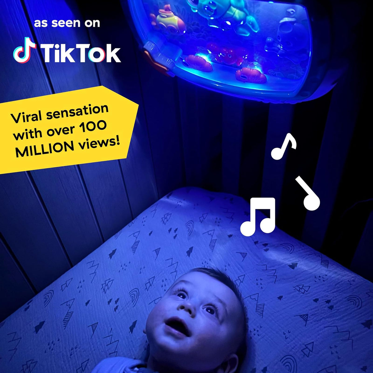 Baby Einstein Sea Dreams Soother - Juguete relajante con melodías y luces suaves para bebé, sonidos del océano, conciliador del sueño, incluye control remoto, fácil de sujetar a la cuna, a partir de 0 meses (Azul)
