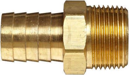 Anderson Metals Brass Hose Fitting, Connector, 1" Barb x 1" Male Pipe