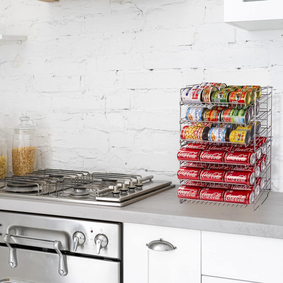 Atlantic 23235594 Estante para latas, Double Canrack, Plateado, Doble, 1