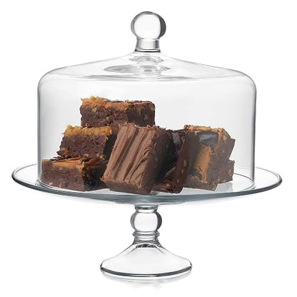 Libbey Domo Pastelero Selene de vidrio 2 piezas