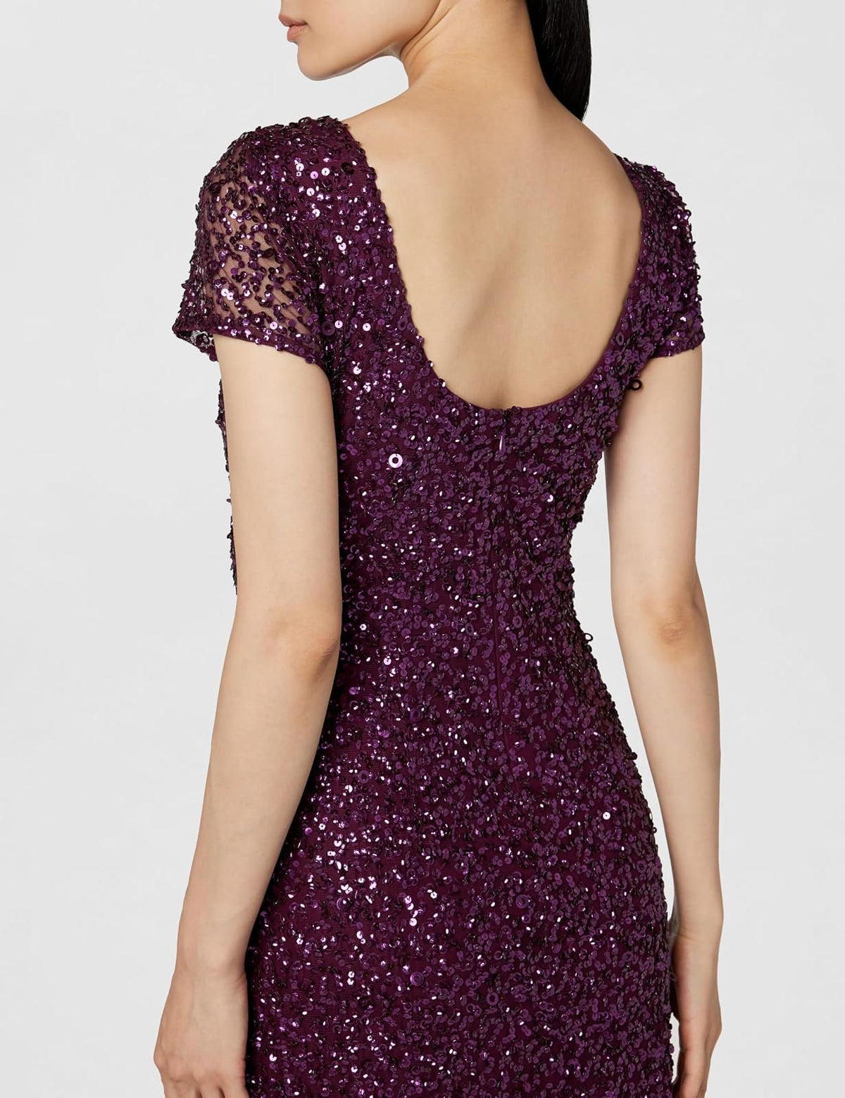 Adrianna Papell Vestido de Manga Corta con Lentejuelas. Vestido para Mujer