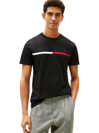 Tommy Hilfiger Camiseta Camiseta para Hombre - Negro azabache - M