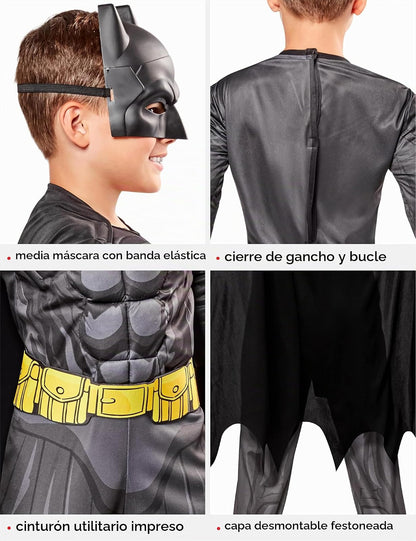 Rubie's - Disfraz de Batman de DC Comics para niños, talla XS