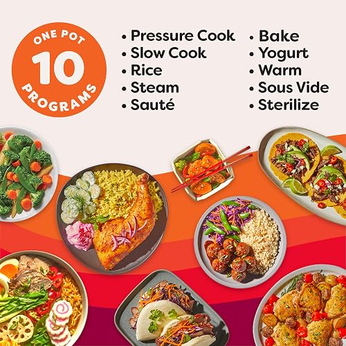 Instant Pot Pro olla de presión 10 en 1, olla de cocción lenta, olla de arroz/grano, vapor, salteado, Sous Vide, máquina de yogur, esterilizador y calentador, incluye aplicación con más de 800