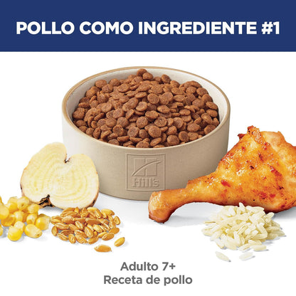 Hill's Science Diet Croquetas para Gato Senior Sabor Pollo 1.8Kg | Croquetas Hill's para gato, pollo real, soporte envejecimiento, salud de corazón y riñones, articulaciones sanas