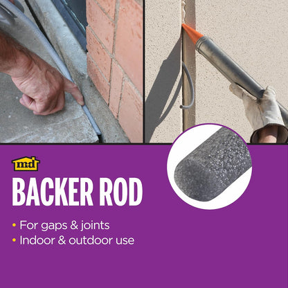 M-D Building Products Varilla 5/8" x 20' 71551 | Gris, espuma de celda cerrada, reduce residuos de calafateo, impermeable