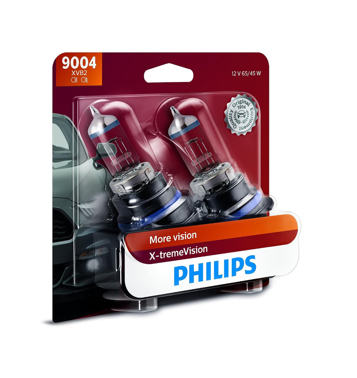 Philips VisionPlus Faro 9004XVB2, Blanco, Paquete de 2